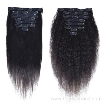 USEXY 100 Brazilian Human Hair Seamless Clip In Hair Extension For White Woman, Afro Hair Extension Clip In Remy